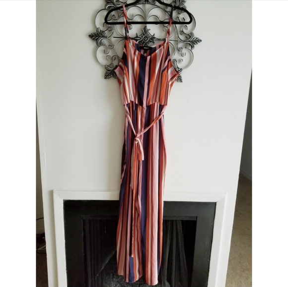 Forever 21+ Multi Colored Striped Wide Leg Jumpsuit - Picture 3 of 6